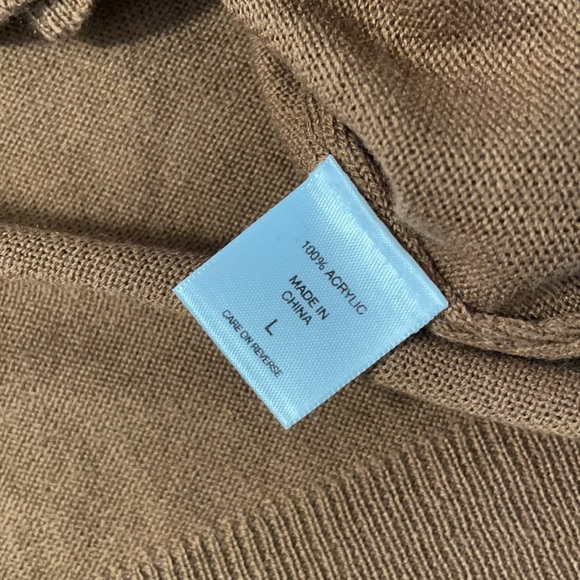 NWT New York & Company Brown Beaded Cardigan SZ L - Picture 8 of 9